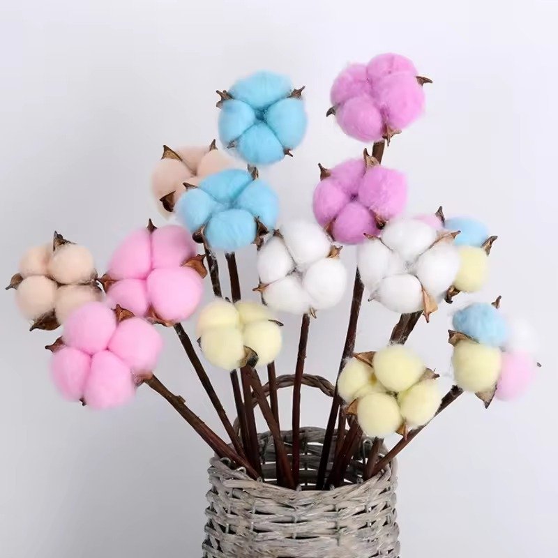 باقة قطن مجفف بعشرة رؤوس / Ten-head dried cotton bouquet